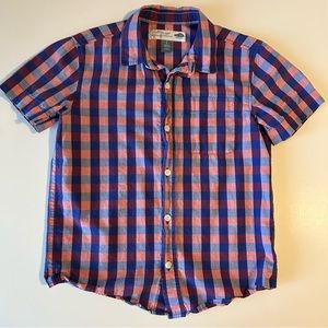 🔆3 for $25🔆 Boys Old Navy Short-Sleeved Plaid Shirt